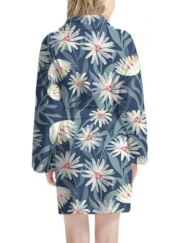 Robes Women Kimono Robes Lightweight Soft Robe Bathrobe Casual Sleepwear Ladies Loungewear Pajamas - Daisy Floral - CP19837GZ...