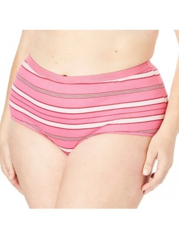 Panties Women's Plus Size 5-Pack Pure Cotton Full-Cut Brief Underwear - Basic Pack (0936) - CV18LZZ5AYO $18.58