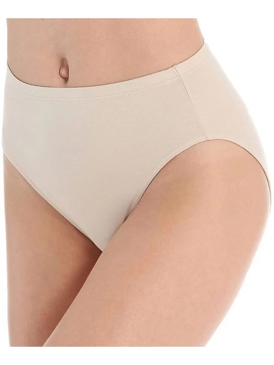 Panties The Essentials Cotton Classic Hi-Cut Brief Panty (4025) - Classic Beige - CS18XY5K79U $15.15