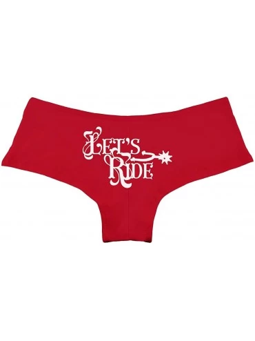 Panties Let's Ride Women's Boyshort Underwear Panties - Red - CC19342M0IQ $33.77
