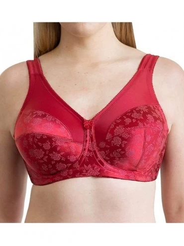 Bras Style 7102 - Full-Figure Super Support Soft Cup Bra - Red Rio - CH184I5D7XQ $40.24