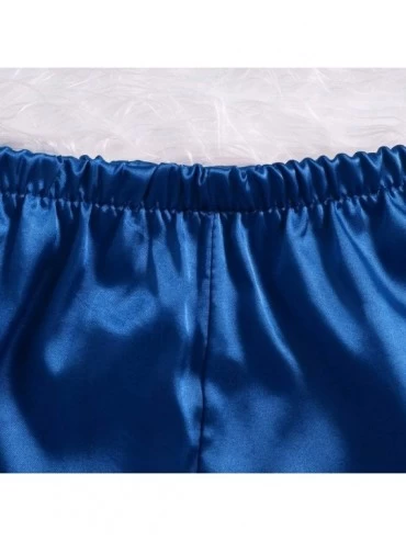 Nightgowns & Sleepshirts New Women's Satin Lace Pajamas 2 Piece Set Sexy Lace Lingerie Silk Underwear Sleepwear Underwear - B...
