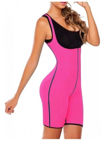 Accessories Womens Fitness Corset Sport Body Shaper Vest Shapeware Trainer Workout Jumpsuit - Hot Pink - CS1908DRW02 $37.06