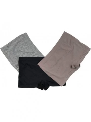 Panties 3 Pack Stretchy Seamless Boyshorts Panties for Women in Various Sassy Styles - Sophisticated1-3pk - C51820XM62I $23.69