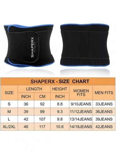 Shapewear Women Waist Trimmer Belt - Waist Trainer Eraser Hot Sauna Sweat Belly Band for Weight Loss - Blue - CF18IG68RAG $32.05