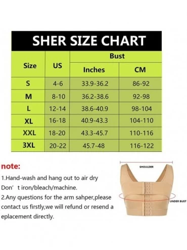 Shapewear Women Post Surgical Bra Front Closure Compression Bra Full Bust Bra - Beige-1 - CW195ZWZZ5I $29.31