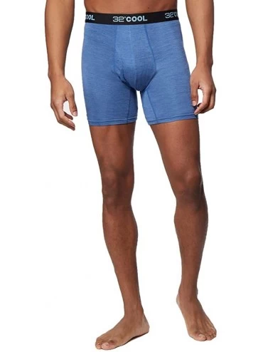 Boxer Briefs Mens Cool Quick Dry Active Fitted Stretch Boxer Brief - Denim Matrix. - C618ZO6D69N $31.54