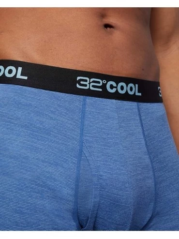 Boxer Briefs Mens Cool Quick Dry Active Fitted Stretch Boxer Brief - Denim Matrix. - C618ZO6D69N $15.36