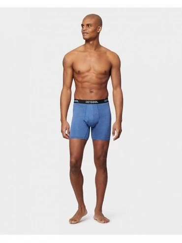 Boxer Briefs Mens Cool Quick Dry Active Fitted Stretch Boxer Brief - Denim Matrix. - C618ZO6D69N $15.36