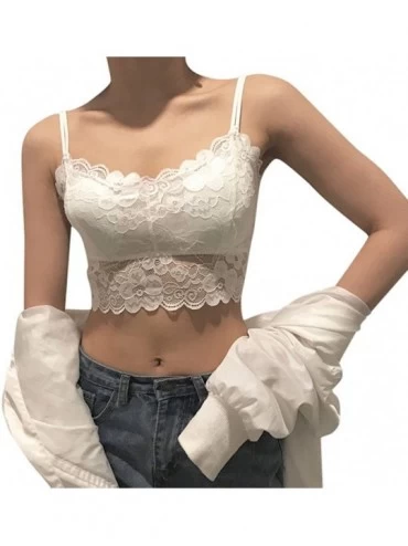 Bustiers & Corsets Fashion Women's Lace Strap Wrapped Chest Crop Top New Underwear Sexy Solid Corset - White - CO195Y6AO4G $3...