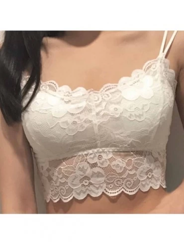 Bustiers & Corsets Fashion Women's Lace Strap Wrapped Chest Crop Top New Underwear Sexy Solid Corset - White - CO195Y6AO4G $1...
