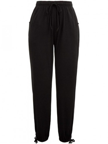 Bottoms Women Pajama Bottoms with Pockets Comfy Casual Cotton Drawstring Lounge Pants - Black-style B - CX18SASDTT3 $29.46