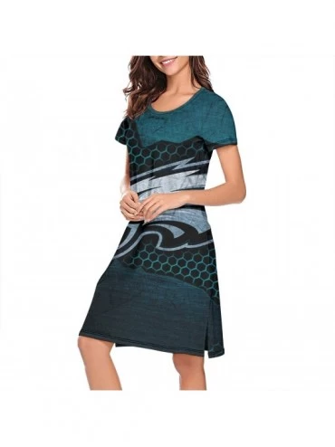 Nightgowns & Sleepshirts Sleep Shirts for Women Girls- Sleepwear Nightgowns Sleep Tee Print Sleep Dress - CZ19DEL4EKS $31.67