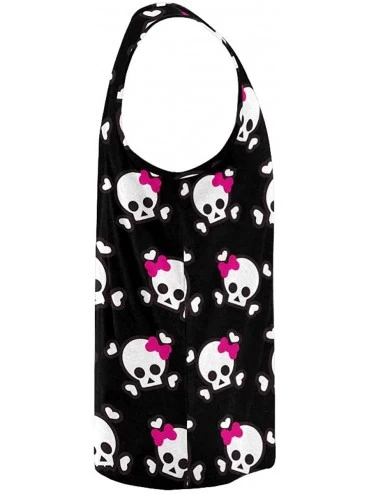 Undershirts Men's Muscle Gym Workout Training Sleeveless Tank Top Skull with Crown - Multi6 - CW19DW7Z7CC $34.99