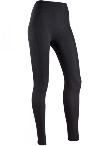 Thermal Underwear Women's Long Drawers-Super-Soft Thermal - Black - CZ1153MOA57 $25.57