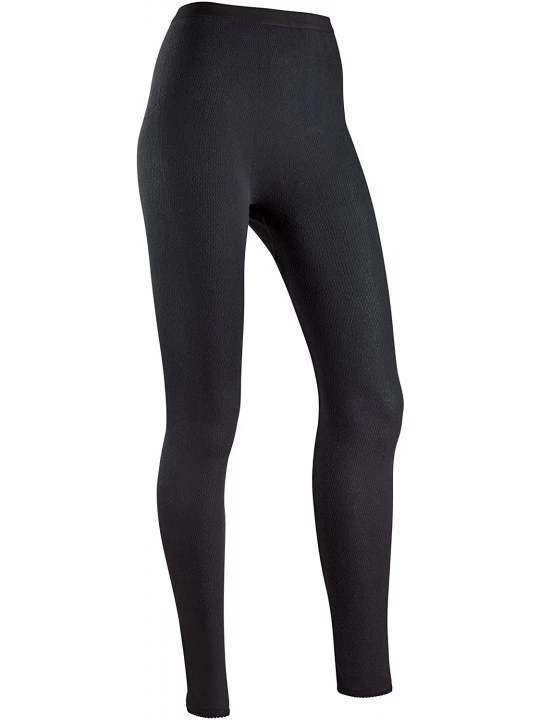 Thermal Underwear Women's Long Drawers-Super-Soft Thermal - Black - CZ1153MOA57 $12.11