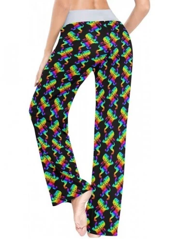 Bottoms Women's Pajama Pants Print Drawstring Wide Leg Lounge Trouser Casual and Comfortable Sleepwear Pants - Color23 - CY19...