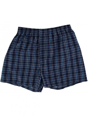 Boxers Men's Woven Tartan and Plaid Boxer Multipack - Assorted (5-pack of Boxers) - CT12E2A0DSD $36.77