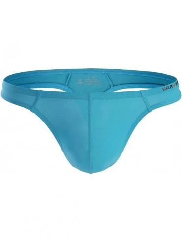G-Strings & Thongs Soft and Smooth Sexy Thong Opaque Men's T-Back Elastic G-String - Sky Blue - CU18DQ68RA2 $19.69