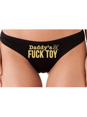 Panties Daddys Little Lil Fuck Toy Fucktoy DDLG BDSM Owned Slut Thong - Sand - CK18LSWE9K5 $27.93