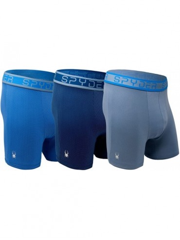 Boxer Briefs Performance Mesh Mens Boxer Briefs Sports Underwear 3 Pack for Men - Blue - C3187WWM9WA $40.18