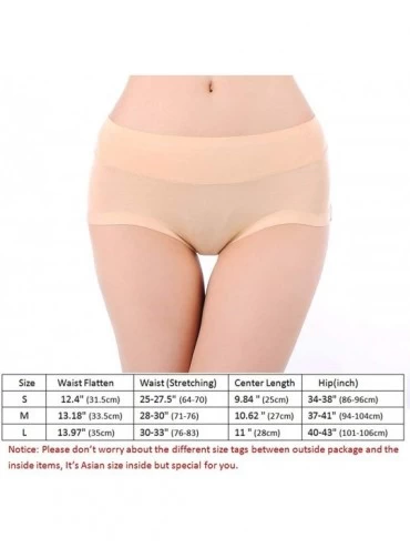 Panties Women's Underwear Cotton Panties Briefs Hipster Mid Rise Soft Stretch Panty Assorted Colors 3/6 Pack Size S -4XL - C ...