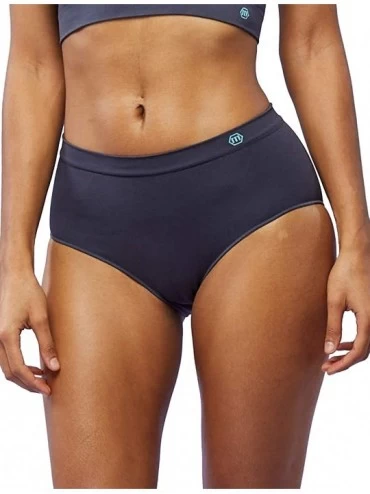 Panties Women's Iris Hipster Yoga Workout Panties Comfortable Breathable Quick Dry Seamless Bikini Underwear - Ink - C118IOCW...