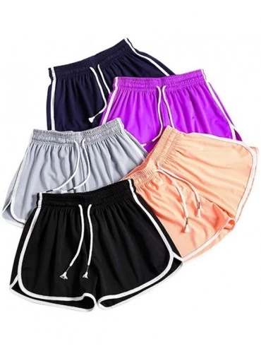 Bottoms Womens Summer Beach Sports Casual Shorts Plus Size Lounge Nightwear Pyjama Bottoms Gym Workout Athletic Shorts Purple...