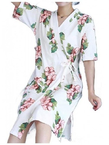 Nightgowns & Sleepshirts Womens Lounger Print Nightshirt Basic Cotton Daily Sleepwear - As10 - CQ19E7MU65K $46.58