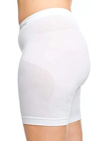 Panties Womens Anti Chafe Sweat Control Plus Size Long Leg Briefs XL High Waist White - CZ18W4EA3X8 $38.56