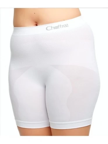 Panties Womens Anti Chafe Sweat Control Plus Size Long Leg Briefs XL High Waist White - CZ18W4EA3X8 $38.56