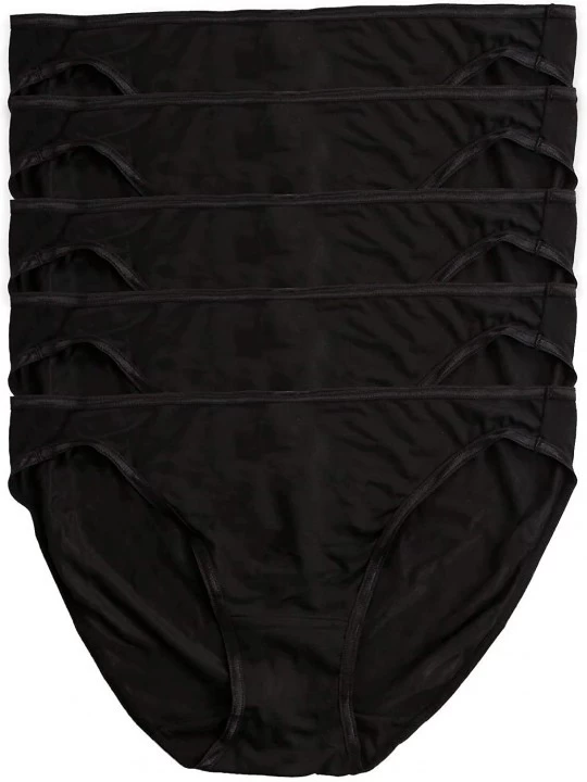 Panties So Smooth Modal Low Rise Bikini Panties | 5 Pack - Black - CW18ENEYQ5D $36.17
