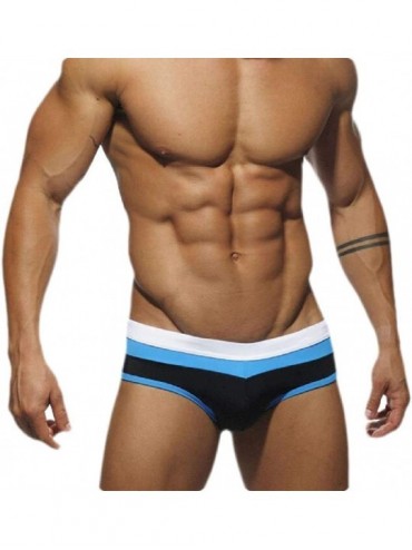 Briefs Mens Low Waist Underwear Bikini Beach Print Swimwear Trunks Briefs - 6 - CS18U662Y63 $60.17