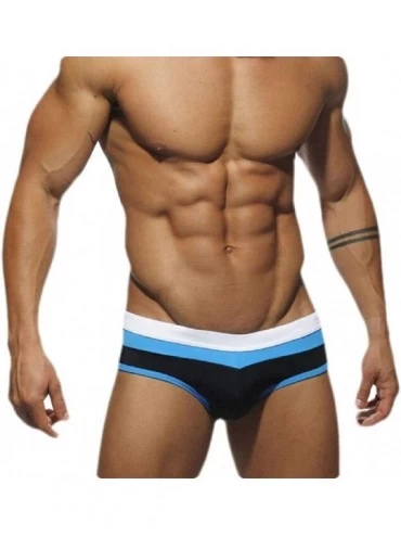 Briefs Mens Low Waist Underwear Bikini Beach Print Swimwear Trunks Briefs - 6 - CS18U662Y63 $29.33