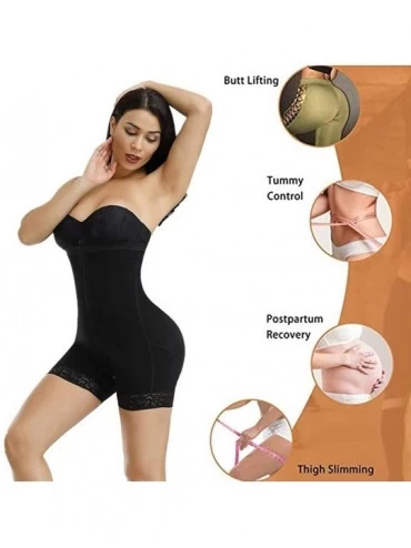Shapewear Women Open Bust Body Shaper Tummy Control High Waist Shapewear Butt Lifter Boyshorts - A-black - CC18UG6X7YL $28.85