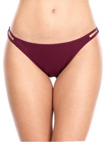 Panties Womens Cotton Underwear Hipster Panties Lace Trim Briefs Pack of 4 - Basic Bikini - CH186EYN3ZO $16.88