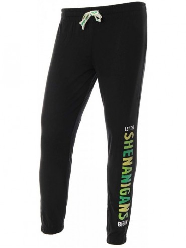 Bottoms Womens' St. Patrick's Day Irish Jogger Sleep Lounge Pants - Black - CG19C2TCX59 $44.61