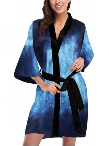 Robes Custom Skeleton Rock Guitar Player Women Kimono Robes Beach Cover Up for Parties Wedding (XS-2XL) - Multi 5 - C2194S46T...