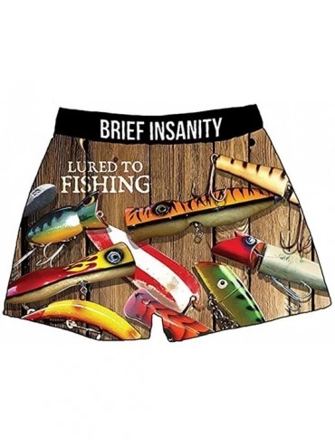 Boxers Men's Boxer Shorts Underwear Fishing Lures Print - C518HTIZ4IS $20.17