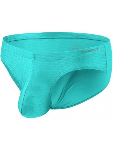 Boxer Briefs Men's Underwear Boxer Briefs Low Rise Bulge Pouch Silk Tagless Soft Pack - Bgreen 1 Pack - CH18AK5276Z $31.78