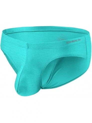Boxer Briefs Men's Underwear Boxer Briefs Low Rise Bulge Pouch Silk Tagless Soft Pack - Bgreen 1 Pack - CH18AK5276Z $27.62