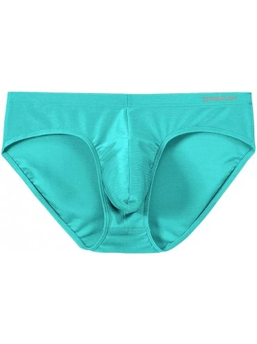 Boxer Briefs Men's Underwear Boxer Briefs Low Rise Bulge Pouch Silk Tagless Soft Pack - Bgreen 1 Pack - CH18AK5276Z $11.73