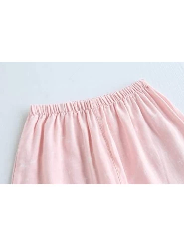 Sleep Sets Pajamas Set Long Sleeve Sleepwear Button Down Lounge Set for Men- Women - Pink - CK18UZMZHAU $31.72