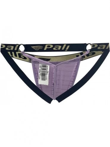 G-Strings & Thongs Sexy Men's Hybrid Thong & Jockstrap Underwear Nylon Jock Strap - Purple - CR197SCNI6M $16.61