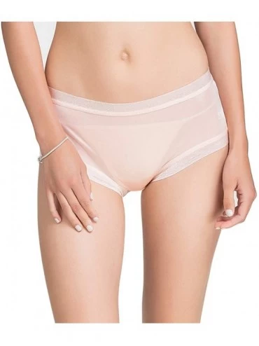 Panties Women's Pure Mulberry Silk Mid-Rise Underwear Briefs - Nude - CF18YH924U2 $16.07