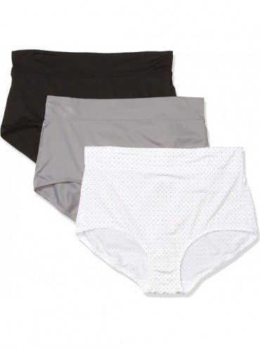 Panties Women's No Pinching No Problems 3 Pack Micro Brief Tailored Panties - Smoked Pearl Multi - C218YEE3ND8 $27.19