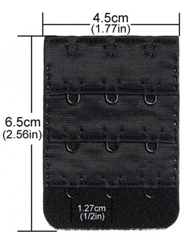 Accessories Women Bra Extender 3 Hook Brassiere Straps Extension1/2 3/4 inch Spacing - Black 1/2 Inch Spacing - CN187K3UMEH $...