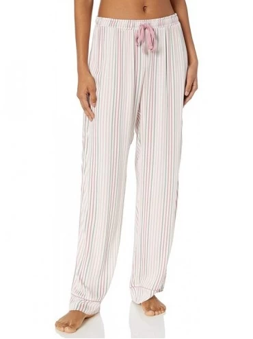 Sets Women's Button Up Long Sleeve Top and Bottom Classic Pajama Set Pj - Pink and Grey July Stripe - CG18TGKMC6M $53.23