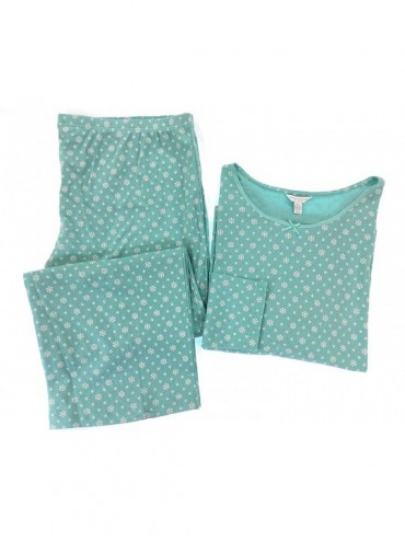 Sets Club Super Soft Knit Pajama Set - Green Snowflake - CH198RNAYMA $63.78