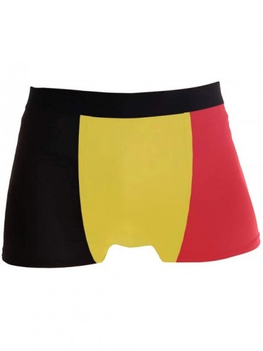 G-Strings & Thongs Breathable Boxer Brief Underwear Mens Boys Belgian Flag - Black - C518YZ7QLLS $34.47